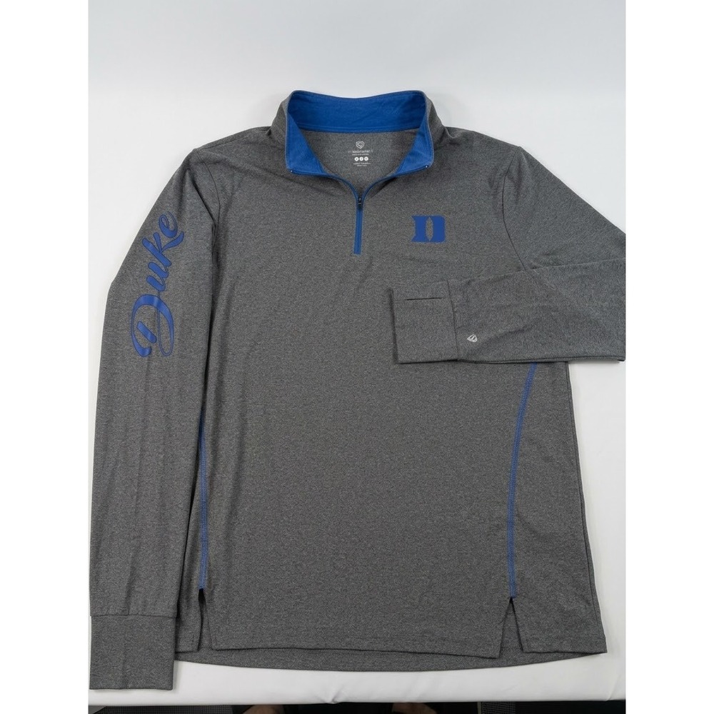 Colosseum Duke Womens XXL Gray Performance Quarter Zip Pullover Heathered